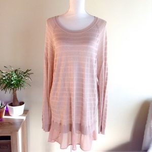 Smoke Pink Layer knit top